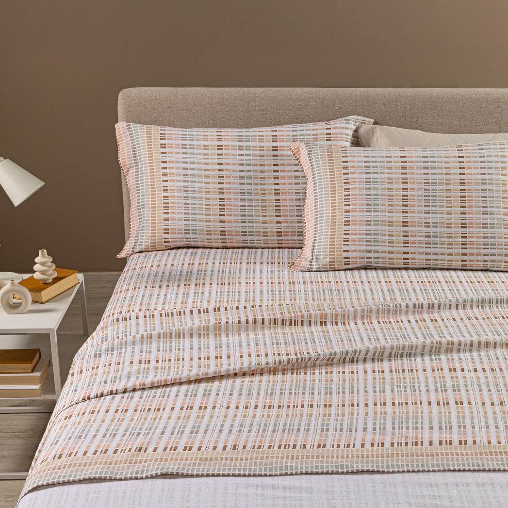 Lenzuola Tinta Unita Biancheria Norvegia cpl flan Caleffi - evabiancheria