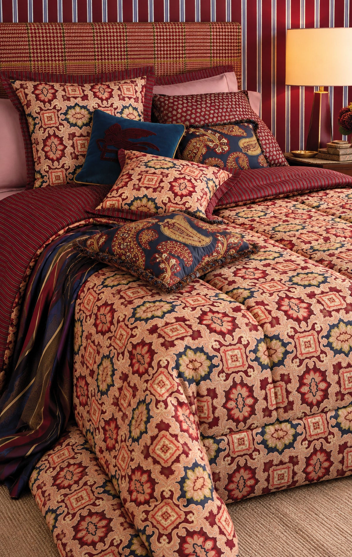 Trapunta stampata Biancheria Mosaico Trap Etro Home