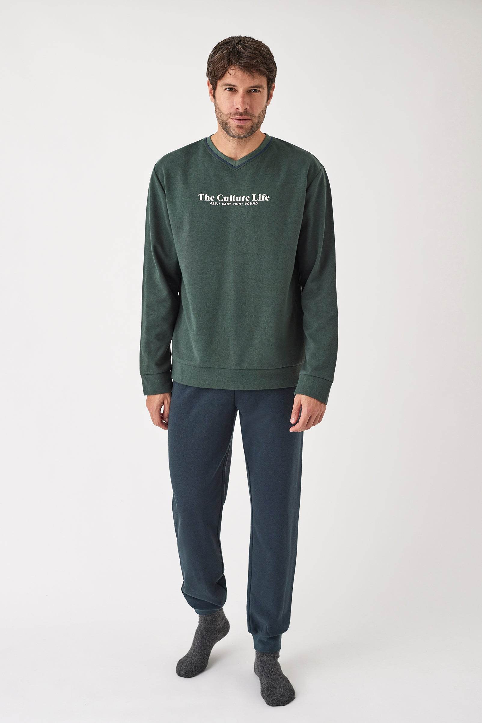 Completo pigiama Pigiama +Giacca Uomo H34673 Promise - evabiancheria