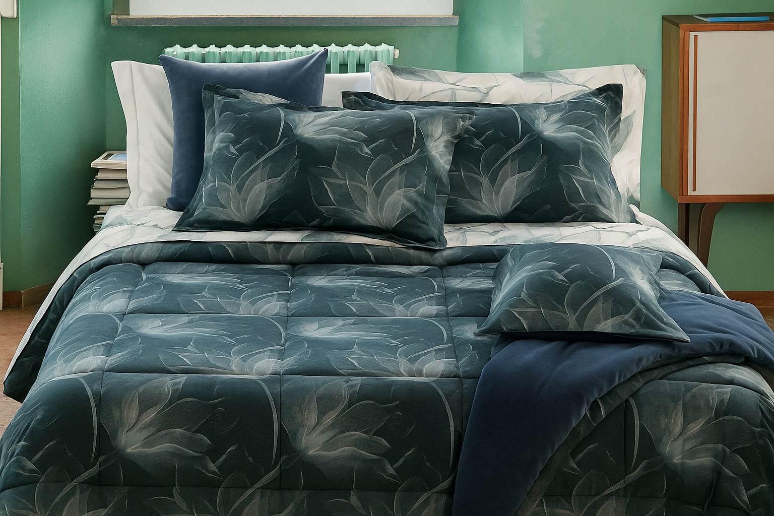 Trapunta Stampato Biancheria Abstract Trap MIrabello - evabiancheria