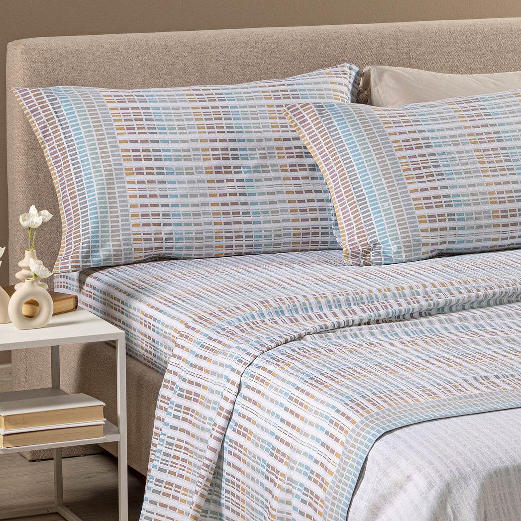 Lenzuola Tinta Unita Biancheria Norvegia cpl flan Caleffi - evabiancheria