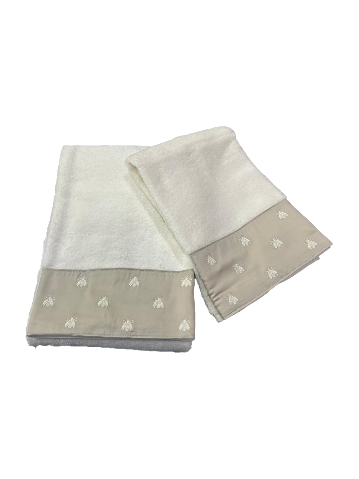 Asciugamani Coppia 1+1 Biancheria Api Satin 1+1 Mastro Raphael