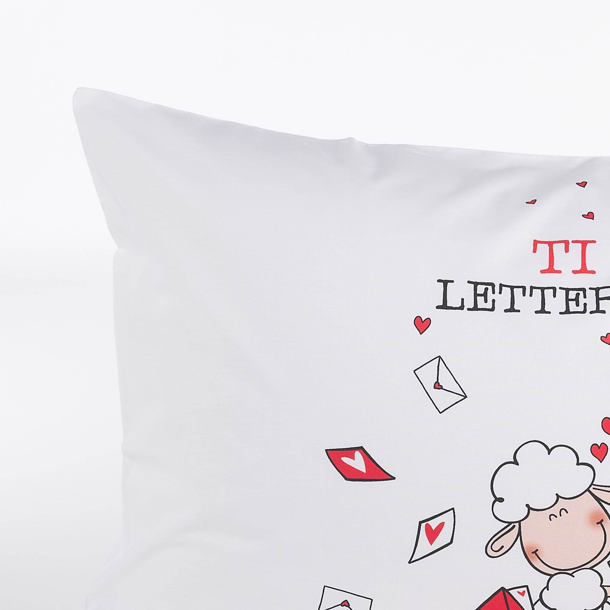 Federa Stampato Biancheria Fantafedere Ti Amo Happy People - evabiancheria