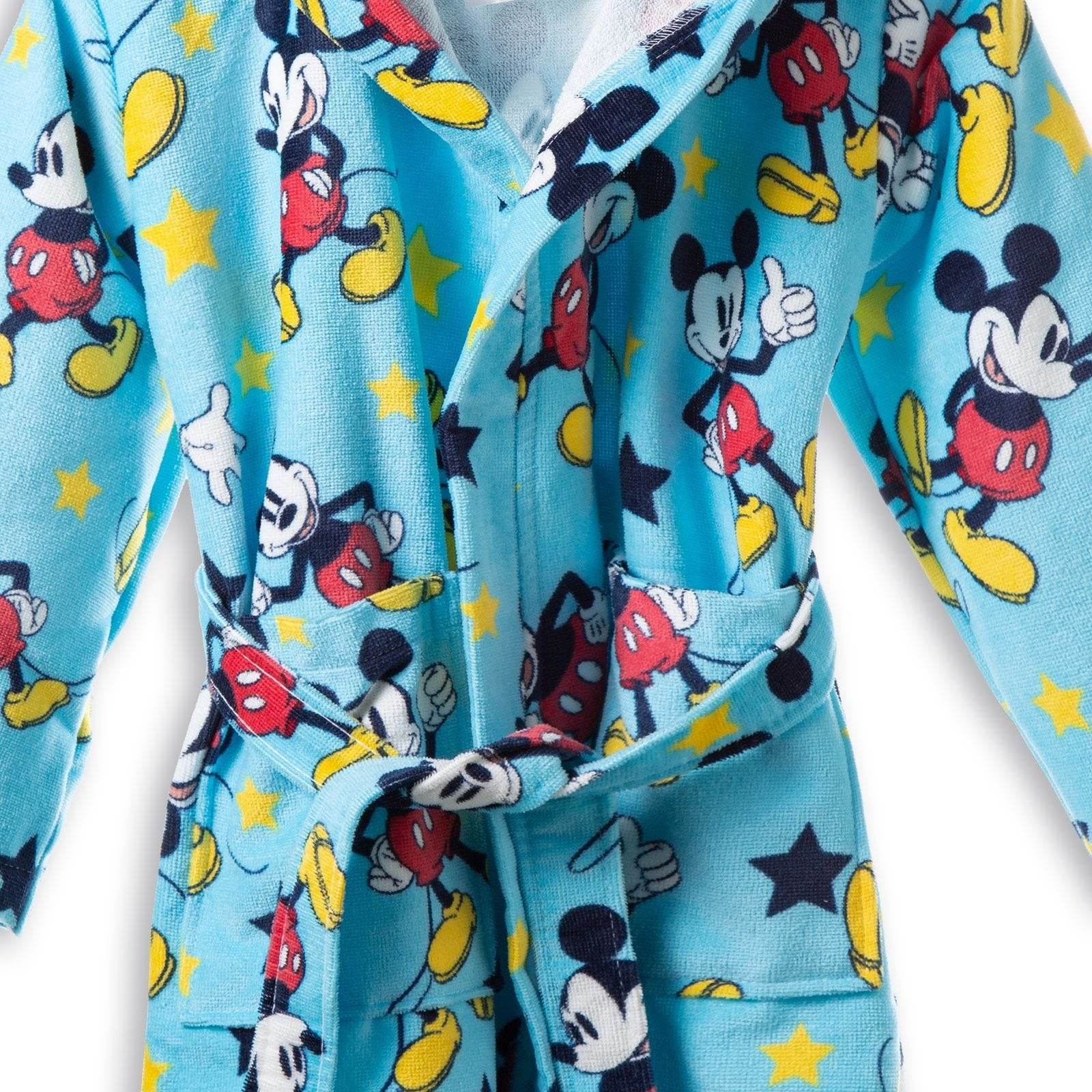 Accappatoio con cappuccio Biancheria Mickey Star acc Caleffi - evabiancheria