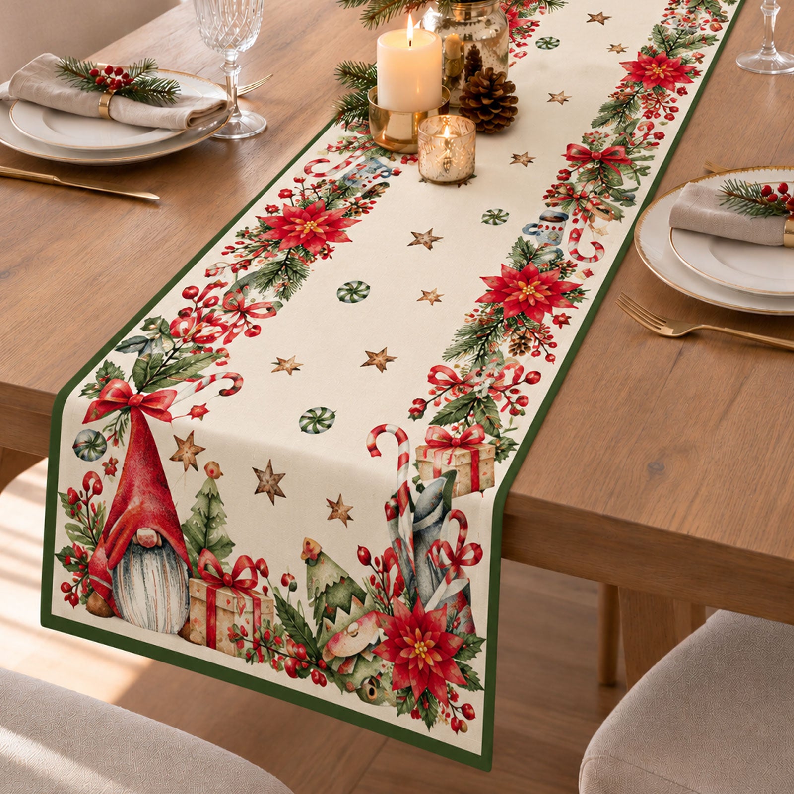 Runner stampato natalizio Biancheria Christmas Runner Dis5 Neith