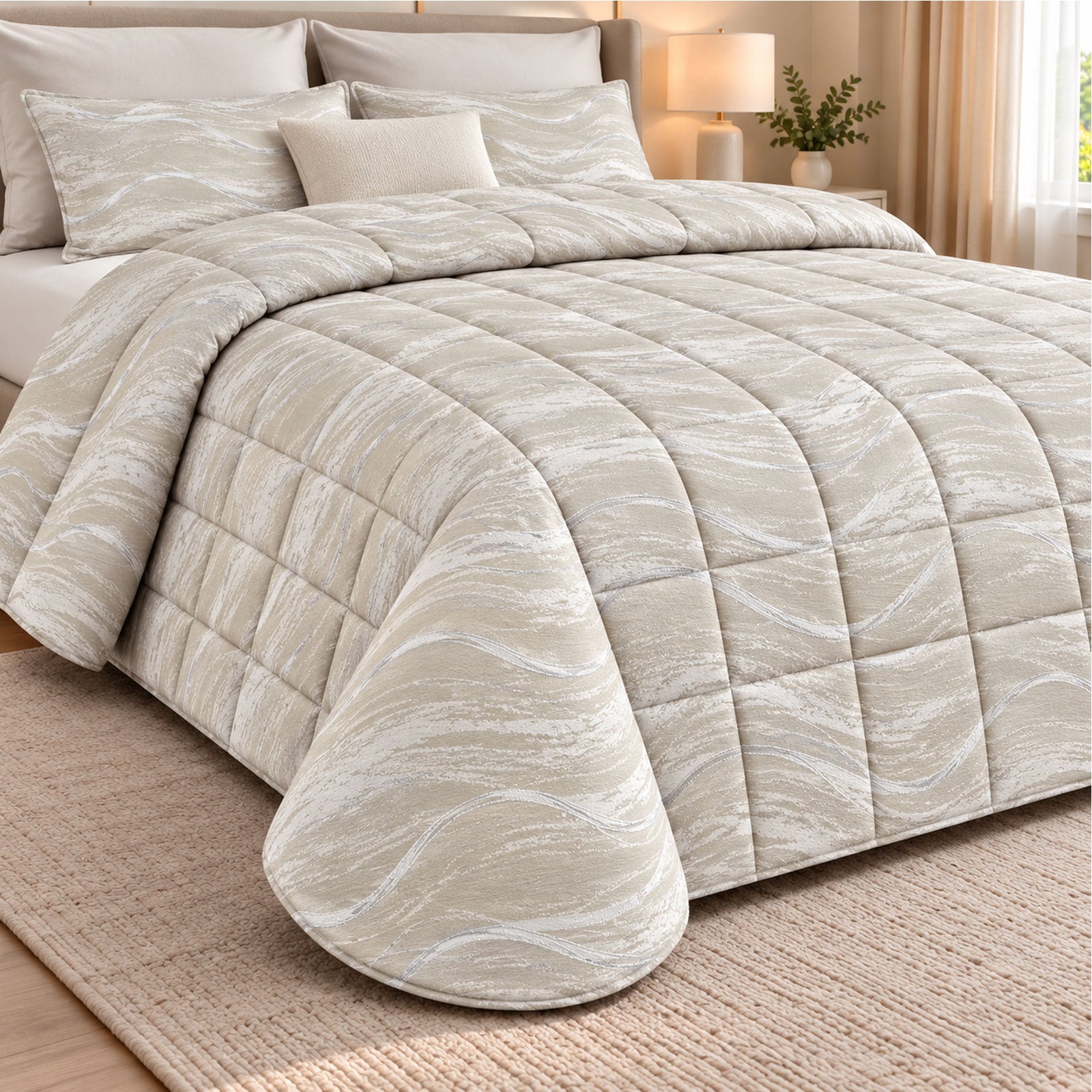 Trapunta jacquard Biancheria Fabrizia UG1732 Eva Home