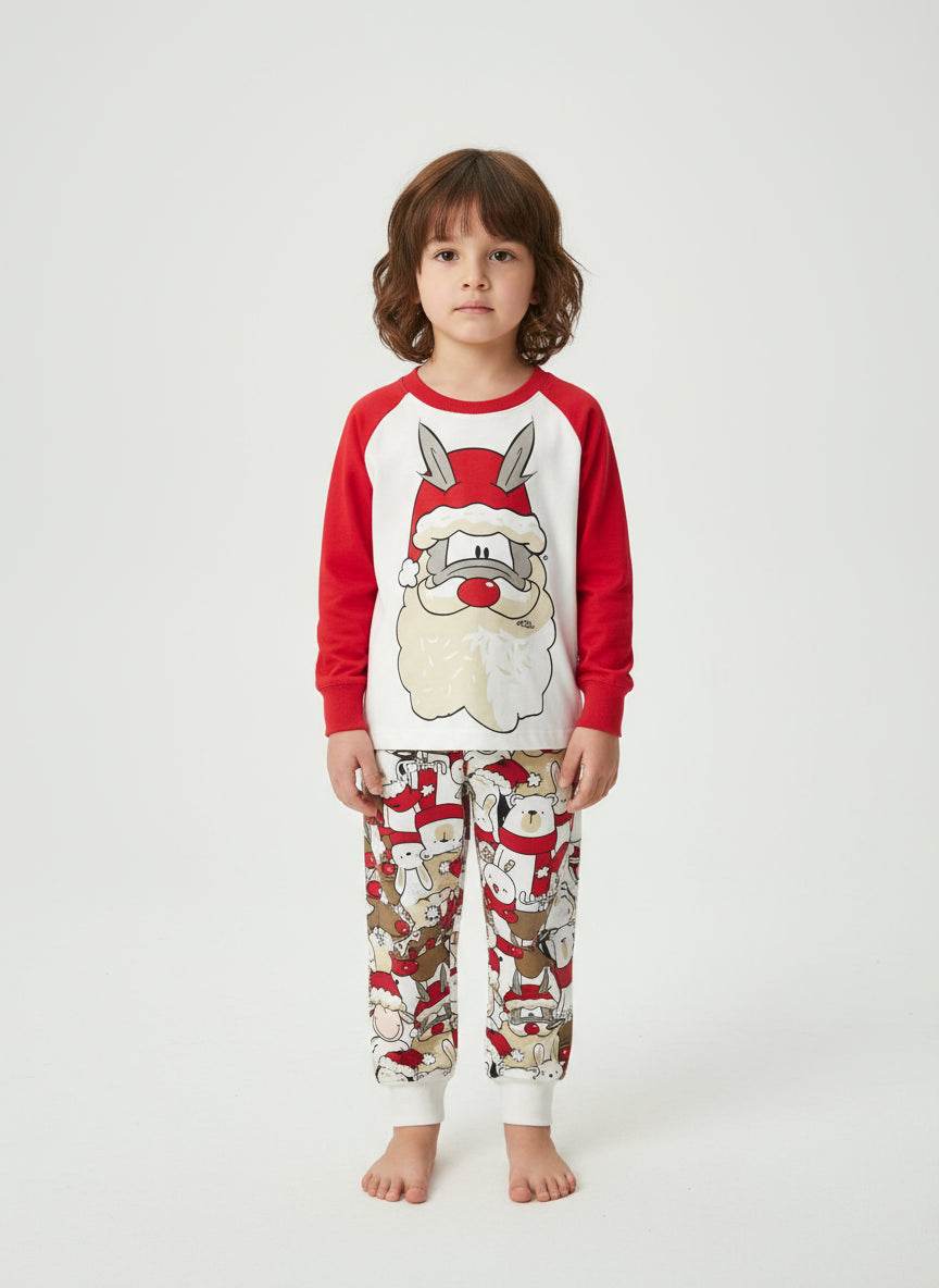 Pigiama girocollo natalizio Bambini e ragazzi H6881 Happy People - evabiancheria