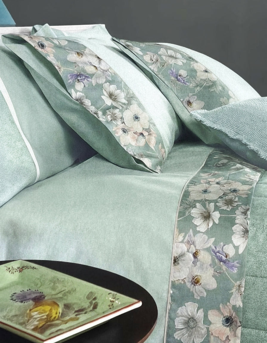 Lenzuola Stampato Biancheria Orticola Cpl Flanella Fazzini