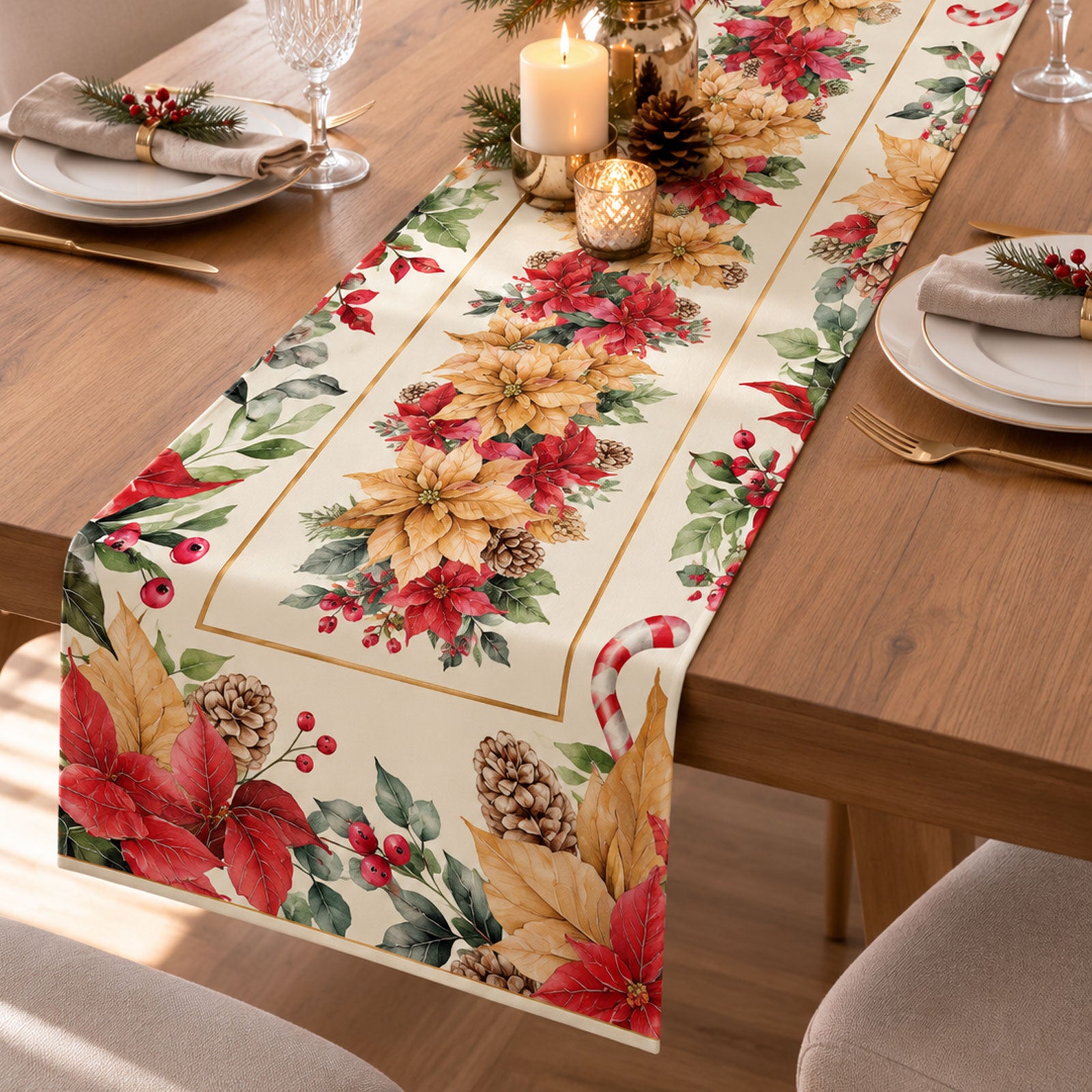 Runner stampato natalizio Biancheria Christmas Runner Dis6 Neith