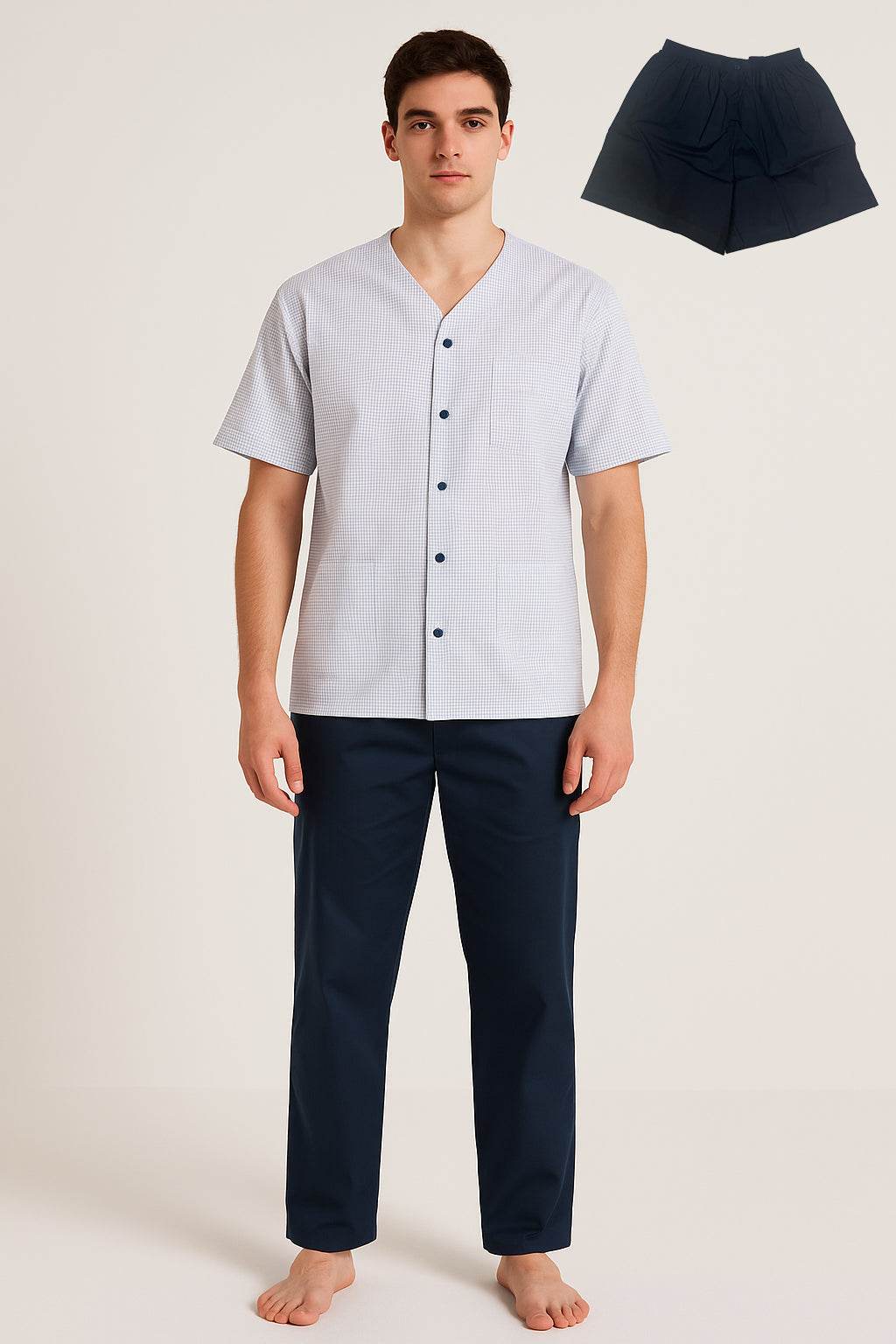 Pigiama 3 pezzi Uomo Narciso 3pz Crispo - evabiancheria