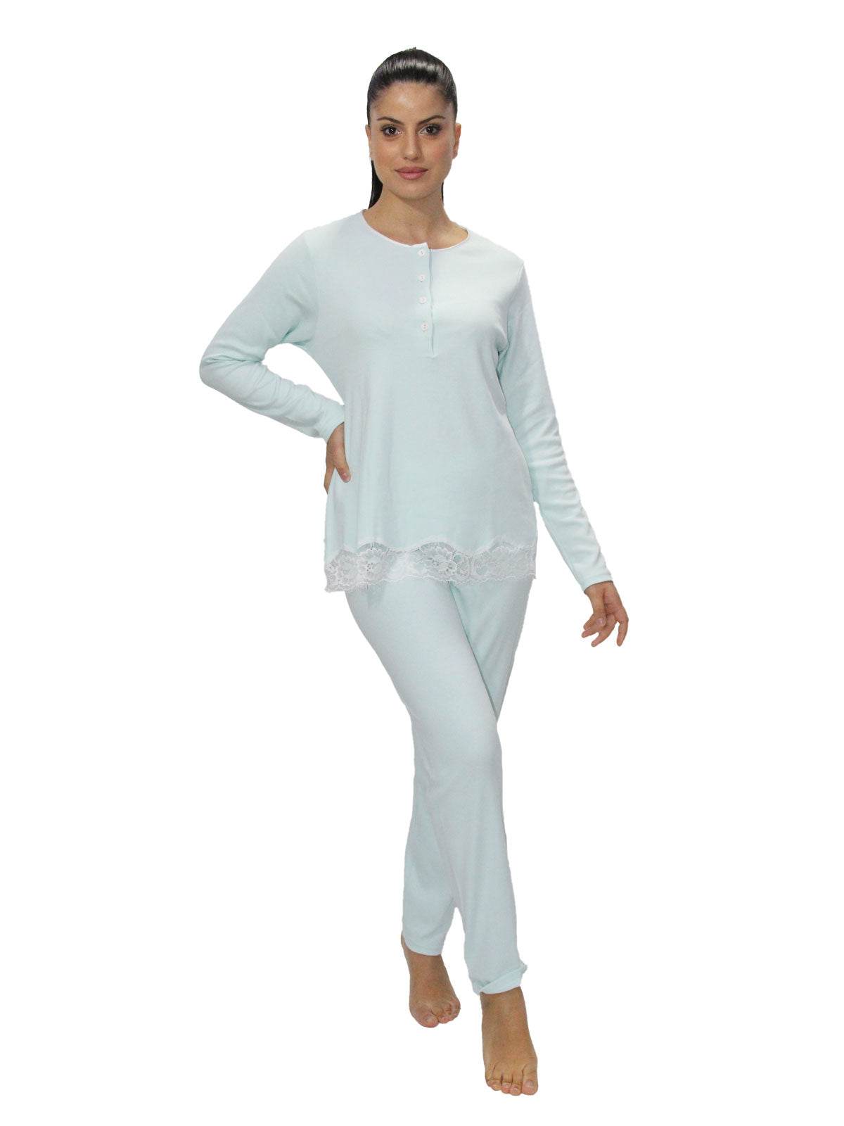 Pigiama Serafino Donna D2701 Amadine - evabiancheria