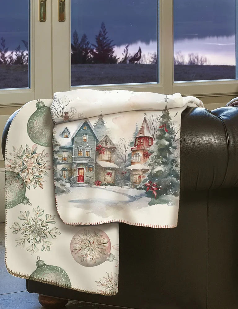 Plaid natalizio Biancheria Fozen Plaid Tessitura Randi