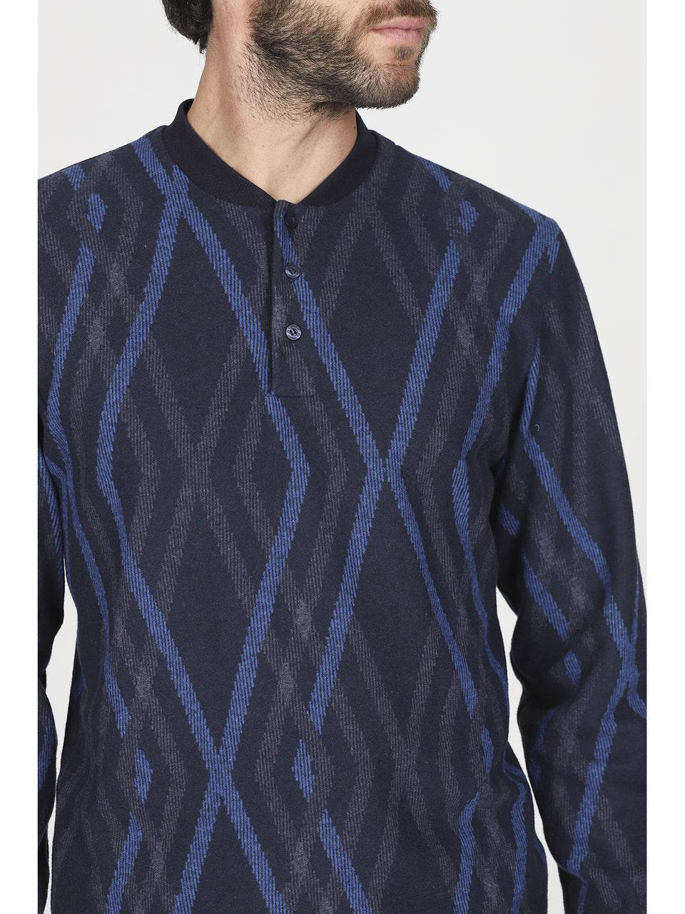 Pigiama Serafino Uomo Noventa JAL453 Julipet - evabiancheria