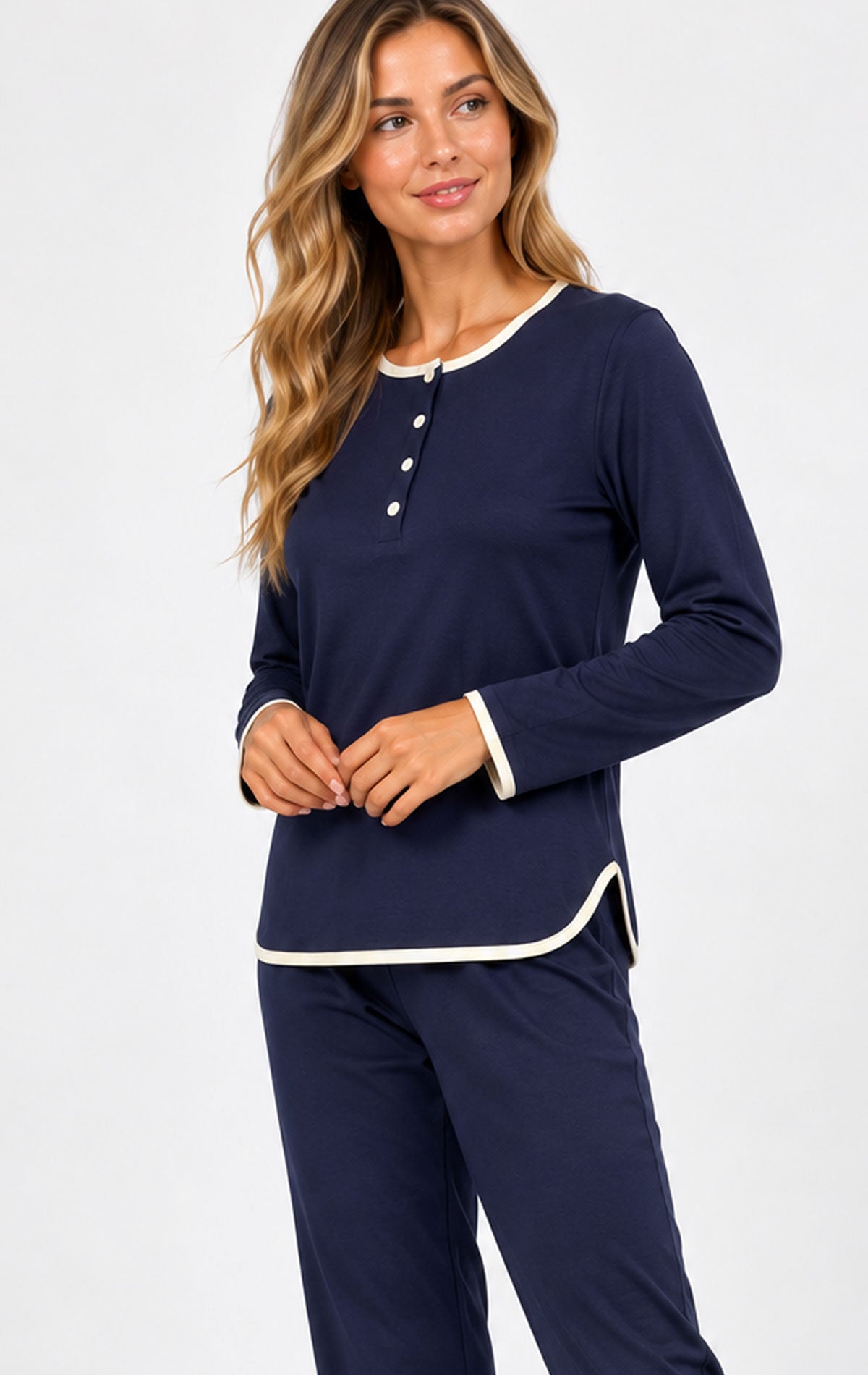 Pigiama Serafino Donna EI272 Fida