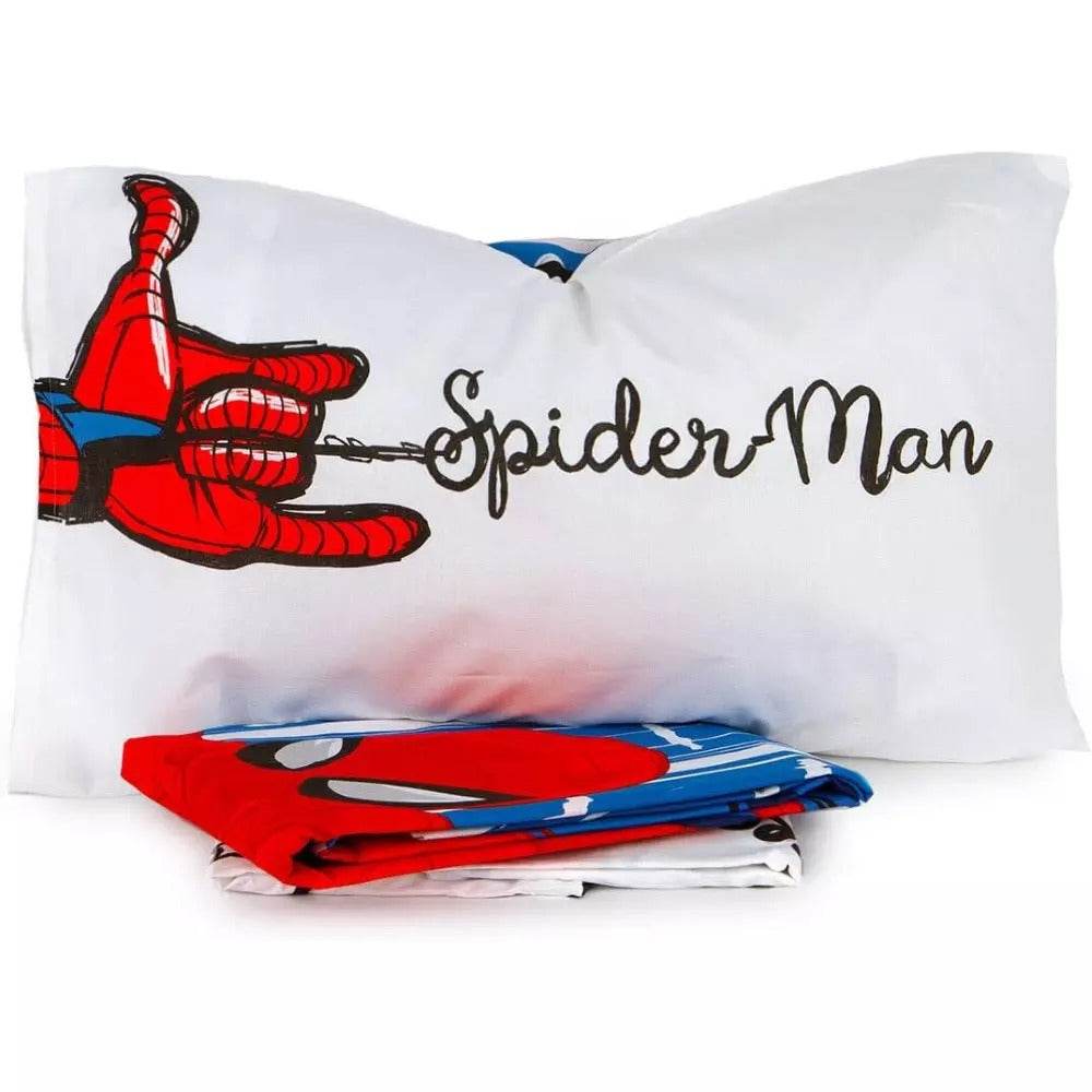 Lenzuola Stampato Biancheria Spiderman SPI-SDC-6 cpl Marvel - evabiancheria