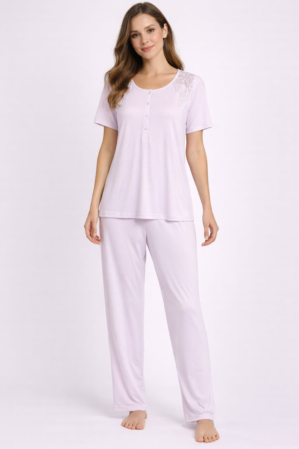 Pigiama Manica corta Panatalone lungo Donna 5042 Pig Annette