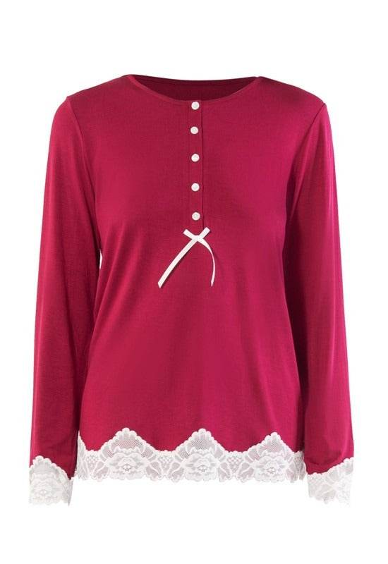 Pigiama Serafino Donna FR11 Verdissima - evabiancheria