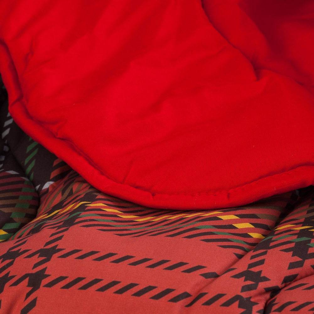 Trapunta stampata natalizia Biancheria Tartan Trap Mae - evabiancheria