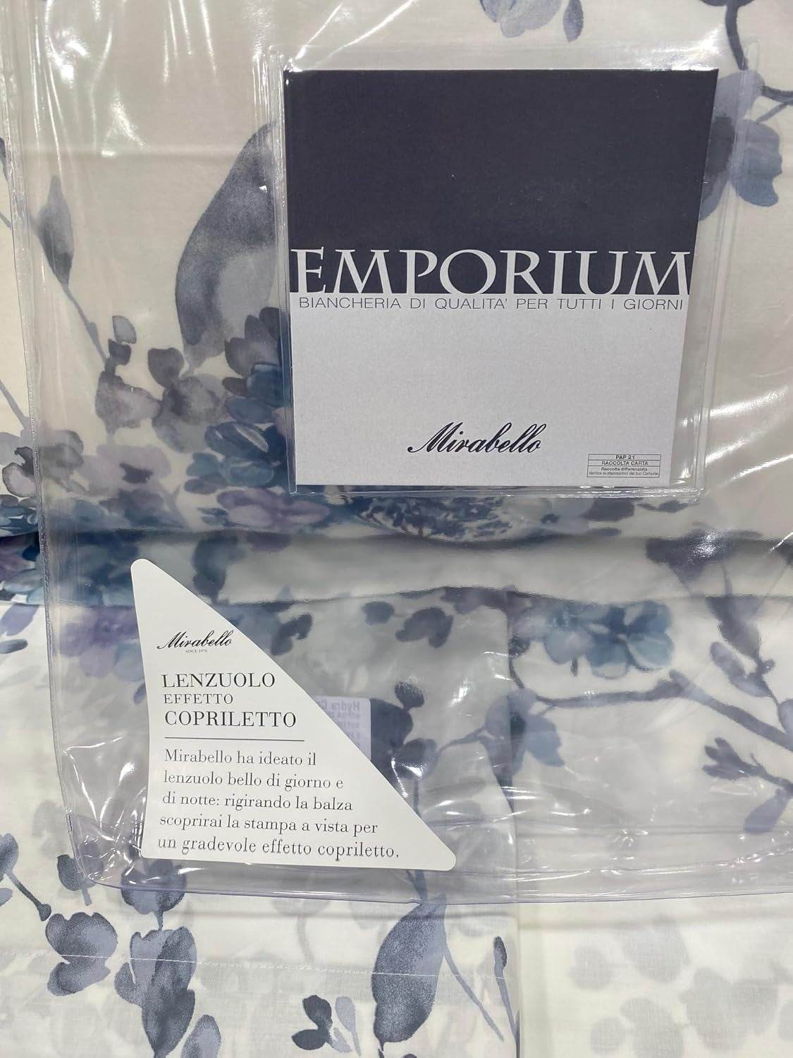 Lenzuola Stampato Biancheria Hydra cpl MIrabello - evabiancheria