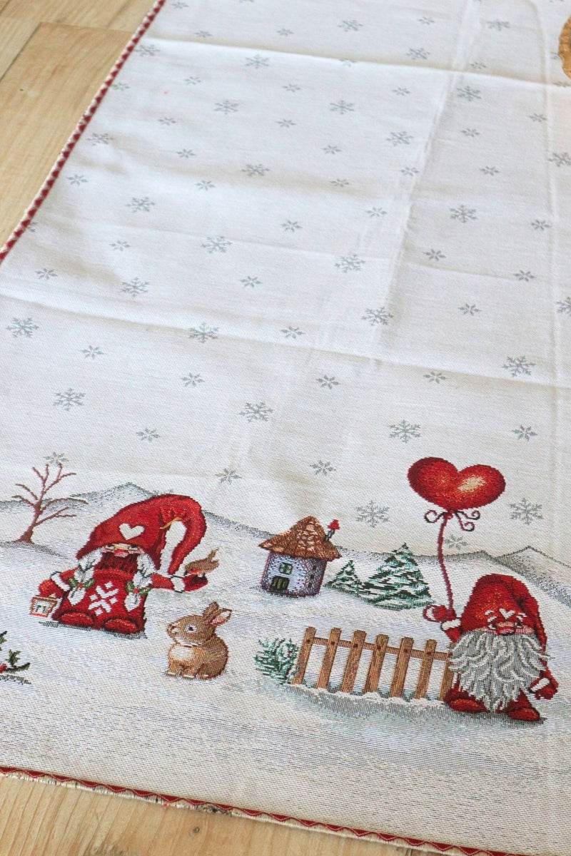 Runner 47x140 Natalizio Biancheria Cuore runner Nat Mae - evabiancheria