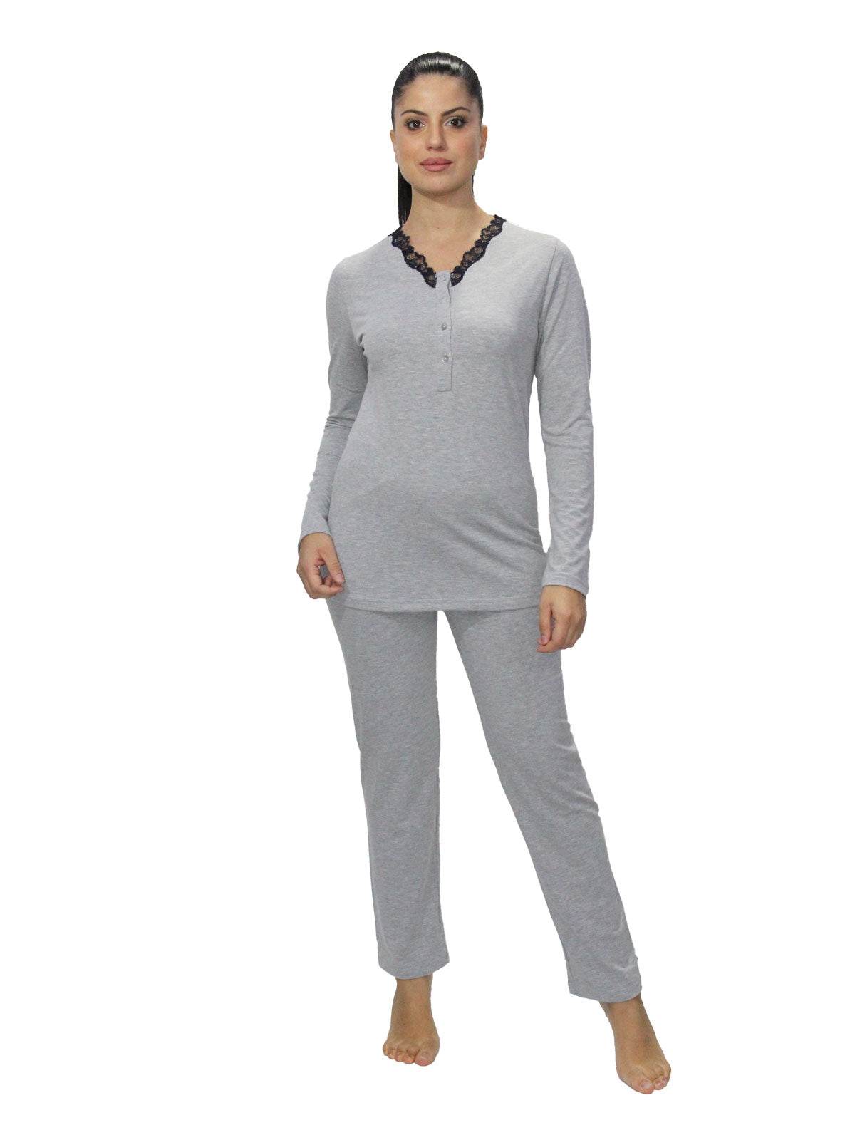 Pigiama Serafino Donna Rina 3 Julie - evabiancheria