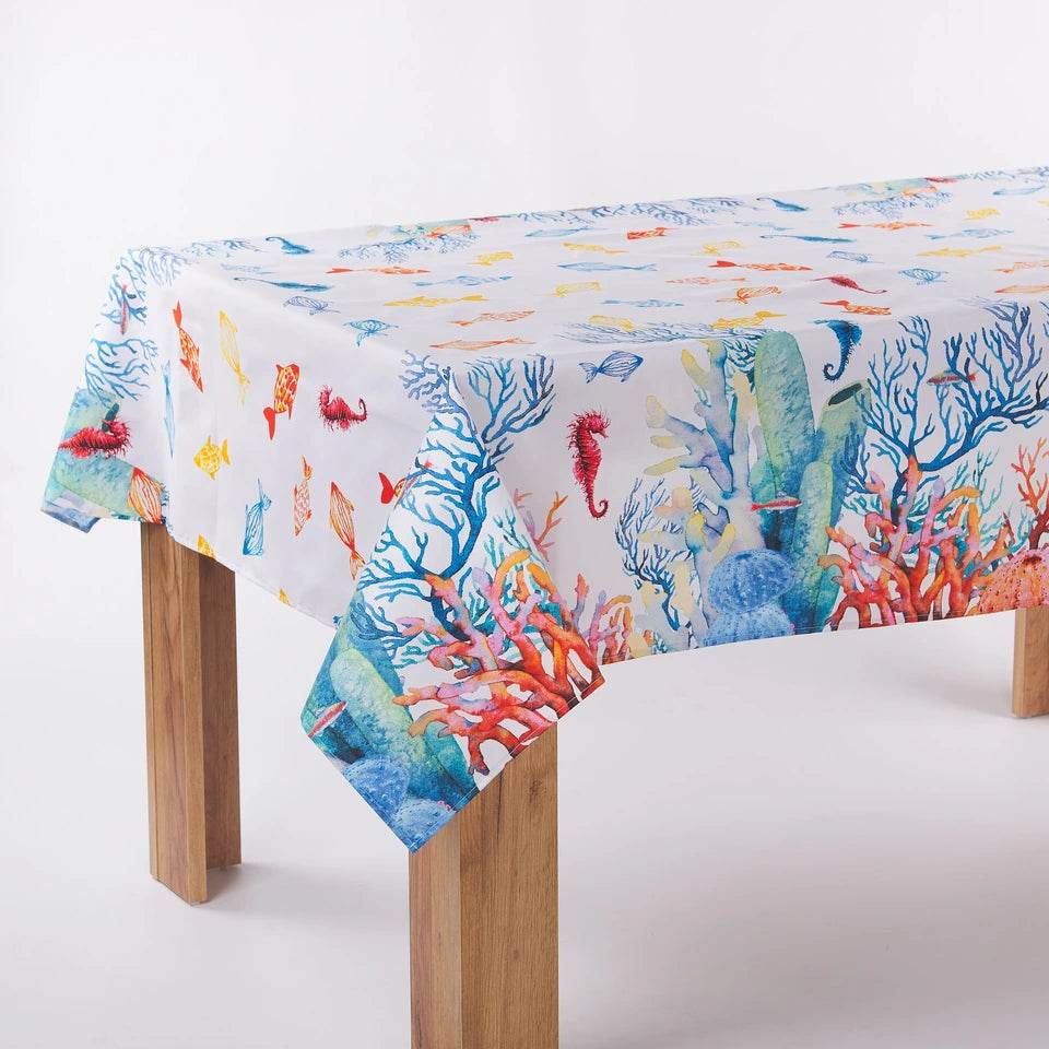 Tovaglia Stampato Biancheria Marea Bianca Tov Mae - evabiancheria