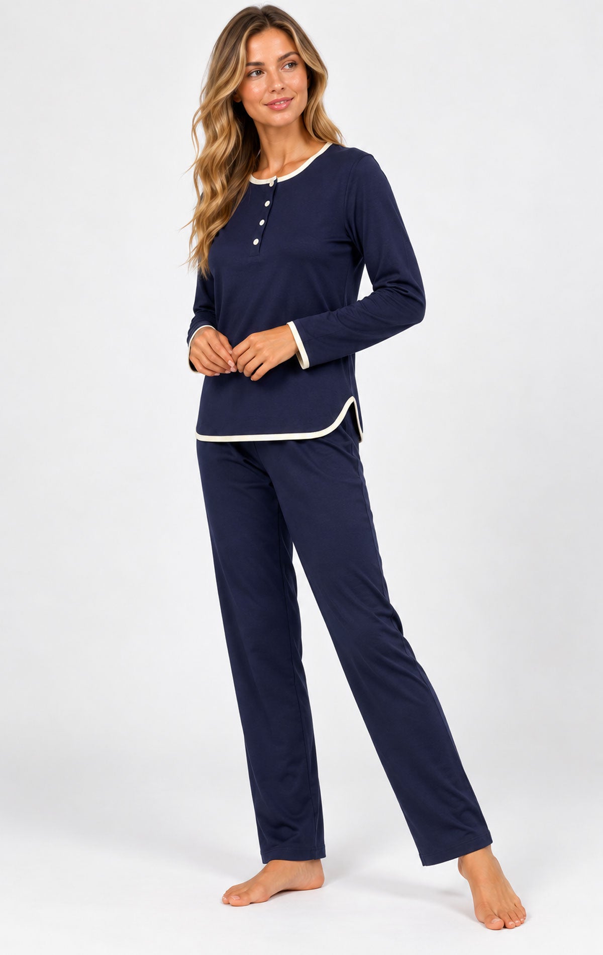 Pigiama Serafino Donna EI272 Fida