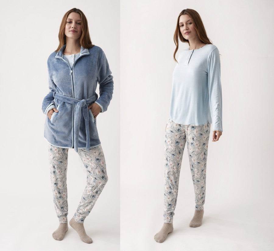 Completo pigiama Pigiama +Giacca Donna N19903 Promise - evabiancheria