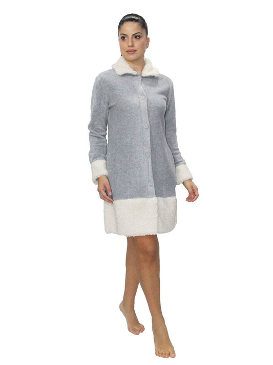 Vestaglia con bottoni Donna 6V83056 Maryplaid - evabiancheria