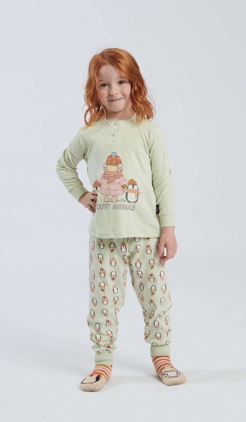 Pigiama Serafino Bambine e ragazze H6416 Happy People - evabiancheria