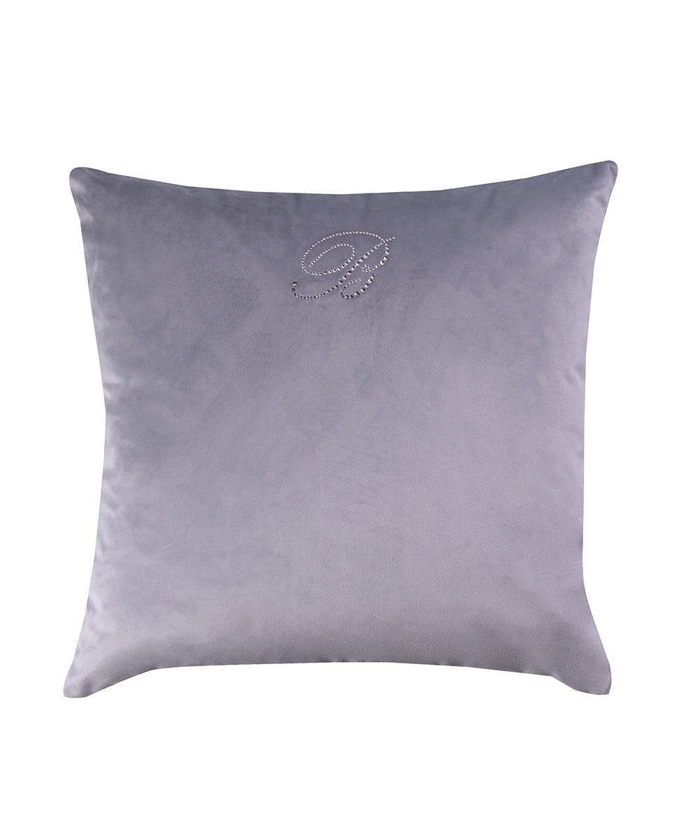 Coussin 42x42 Bleu Velours Lin Blumarine Home Coussin