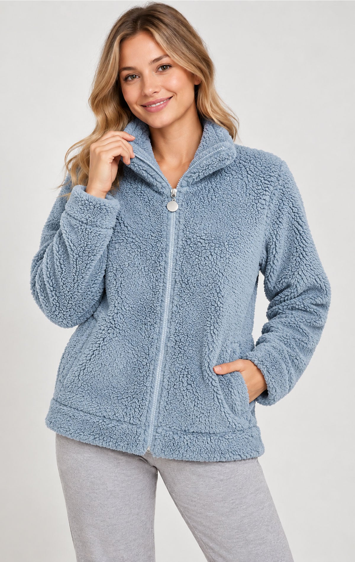 Vestaglia con zip Donna SY54 Verdissima