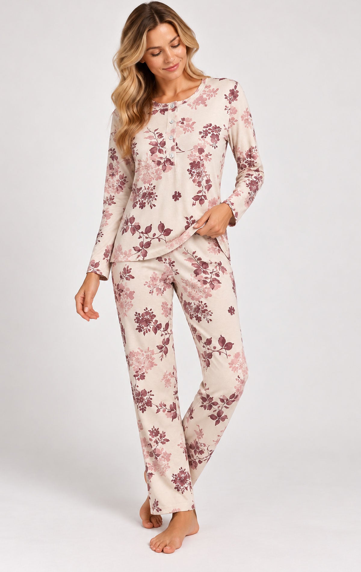 Pigiama Serafino Donna I2710 Fida