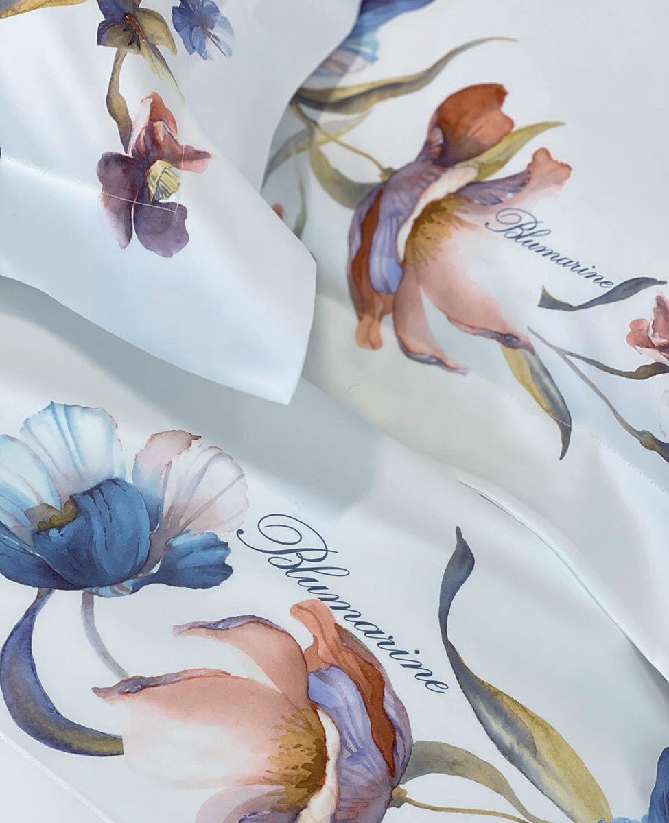 Lenzuola Stampato Biancheria Fleurette Cpl Blumarine Home