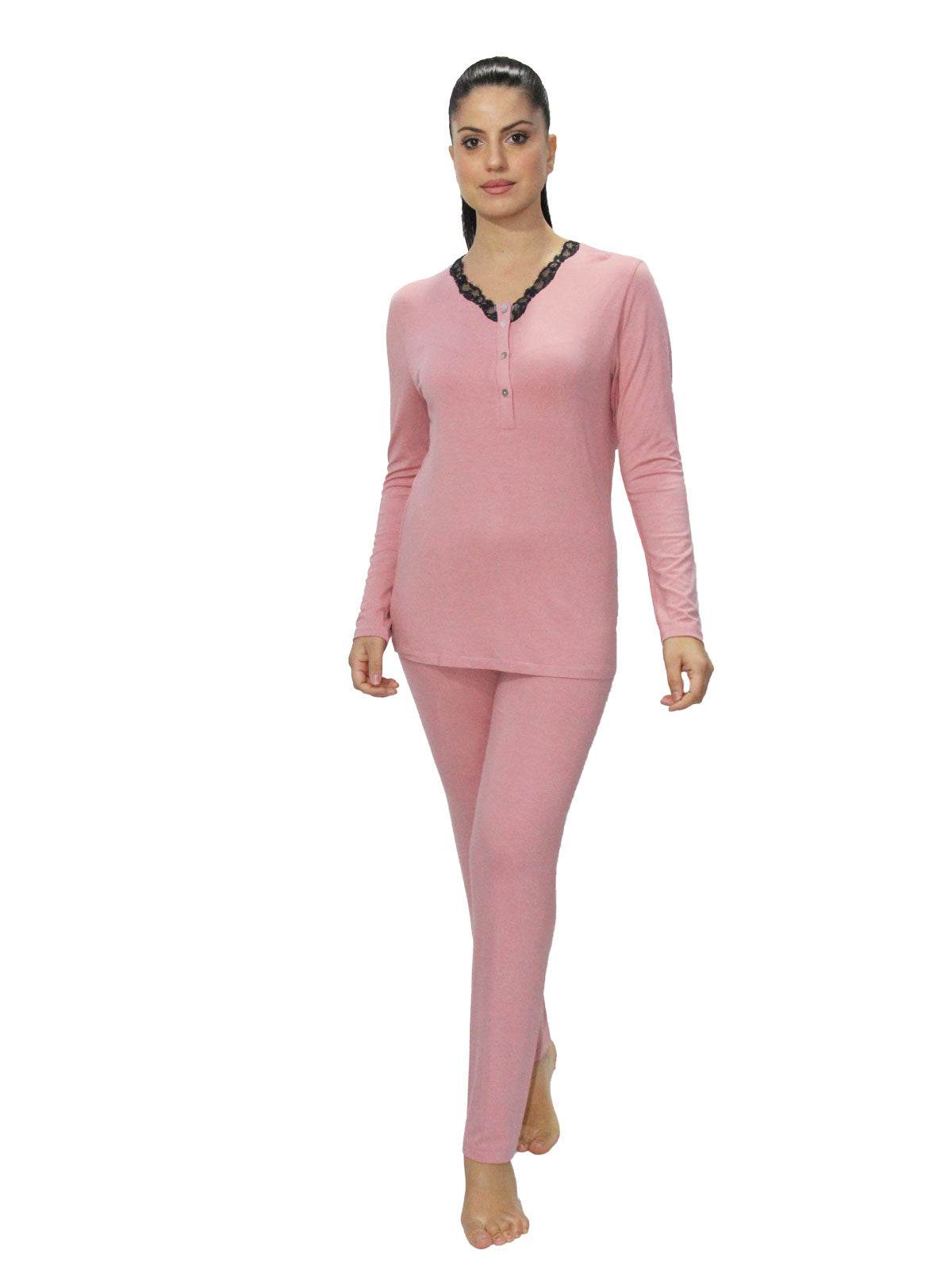 Pigiama Serafino Donna Rina 3 Julie - evabiancheria