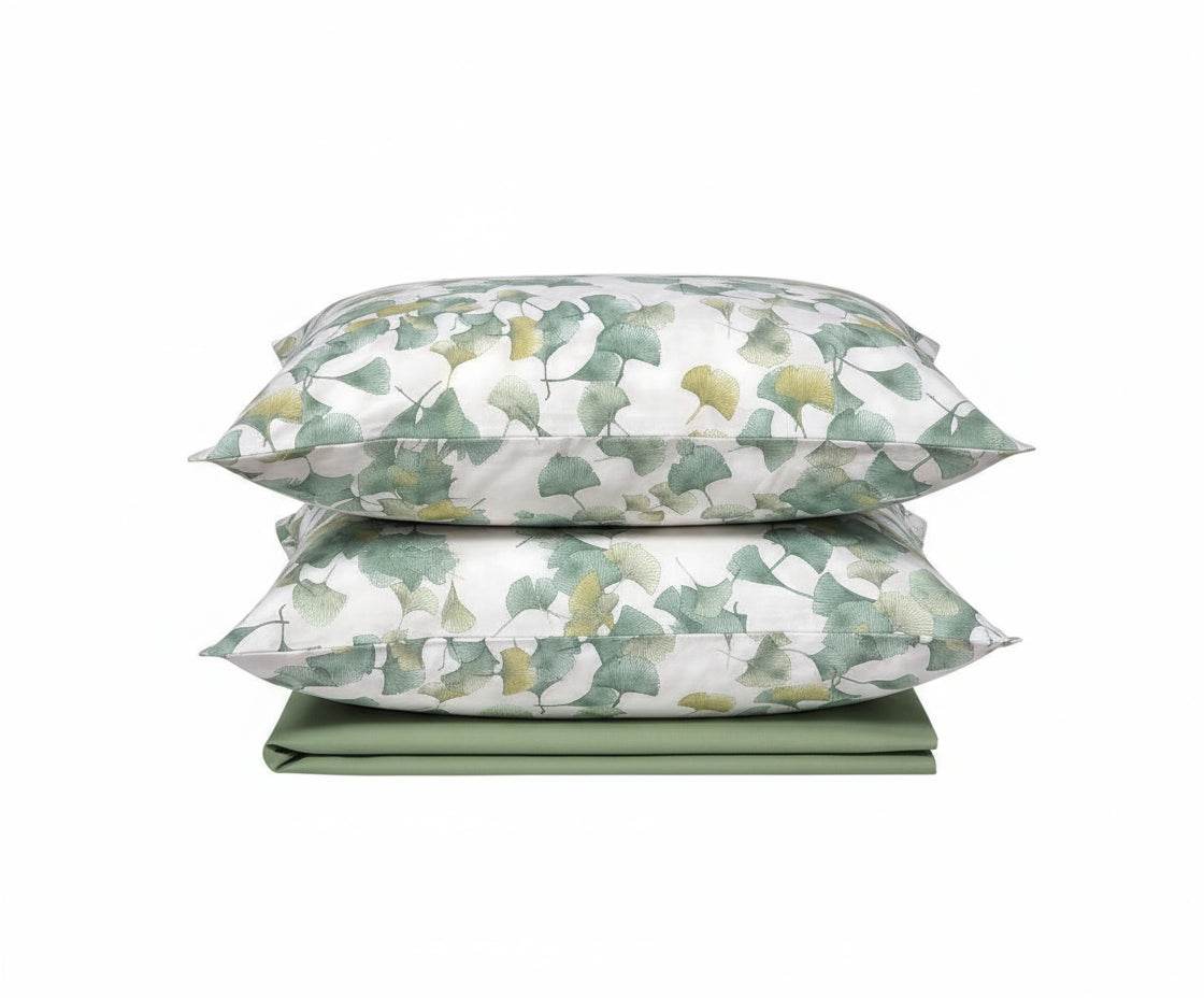 Lenzuola Stampato Biancheria Ginko Cpl Flanella Fazzini - evabiancheria