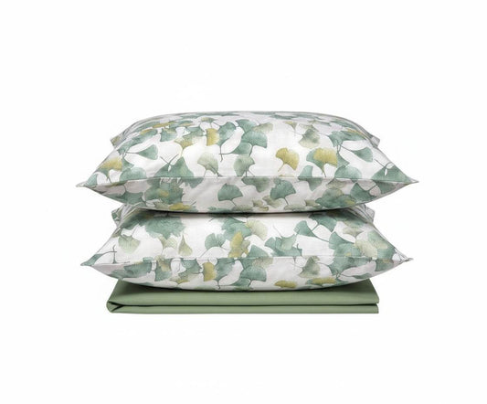 Lenzuola Stampato Biancheria Ginko Cpl Flanella Fazzini - evabiancheria