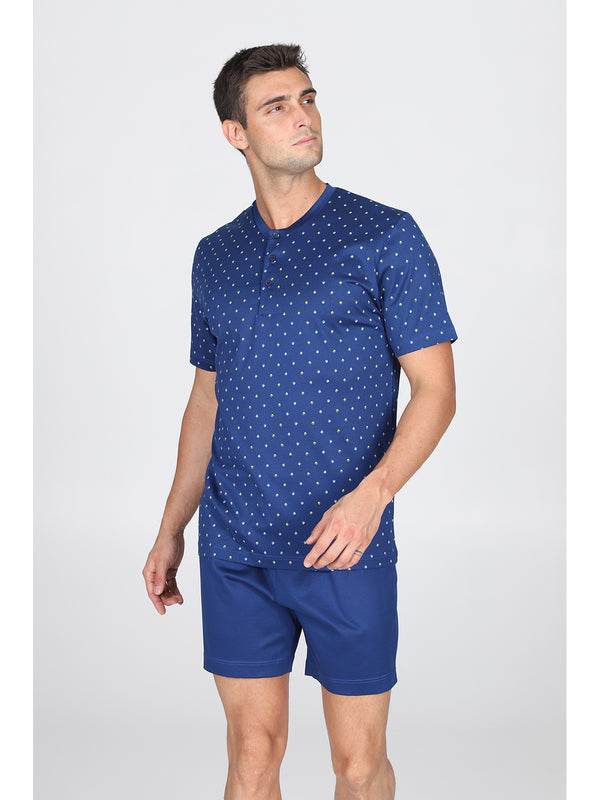 Pigiama corto Uomo Sappada Jac214 Rombi Julipet - evabiancheria