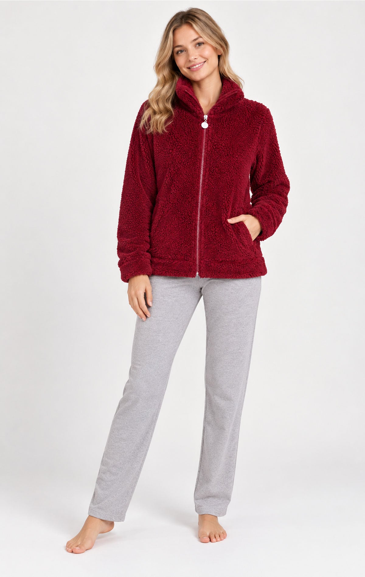Vestaglia con zip Donna SY54 Verdissima
