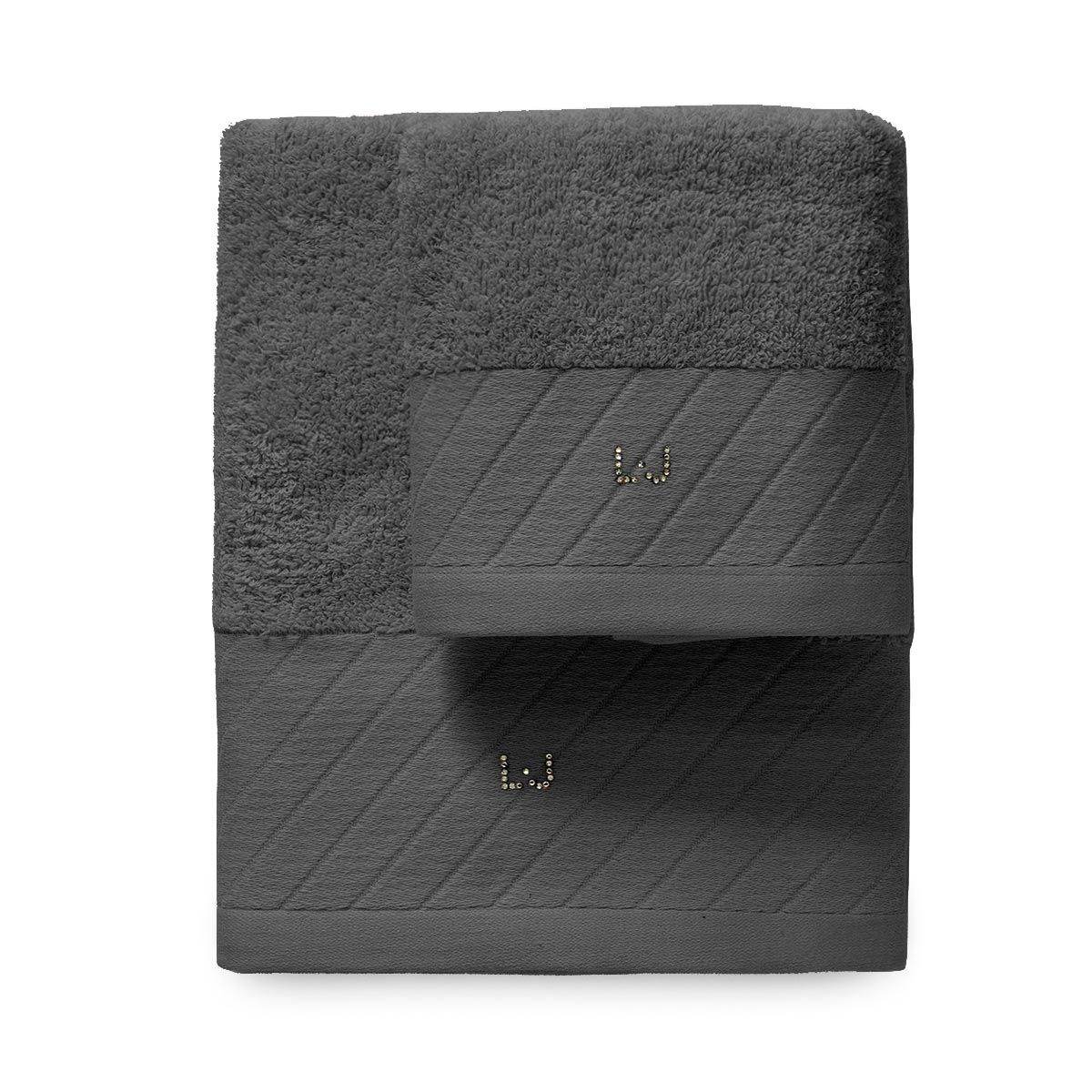 Asciugamani Coppia 1+1 Biancheria Diagonal LB788B Liu Jo Home - evabiancheria