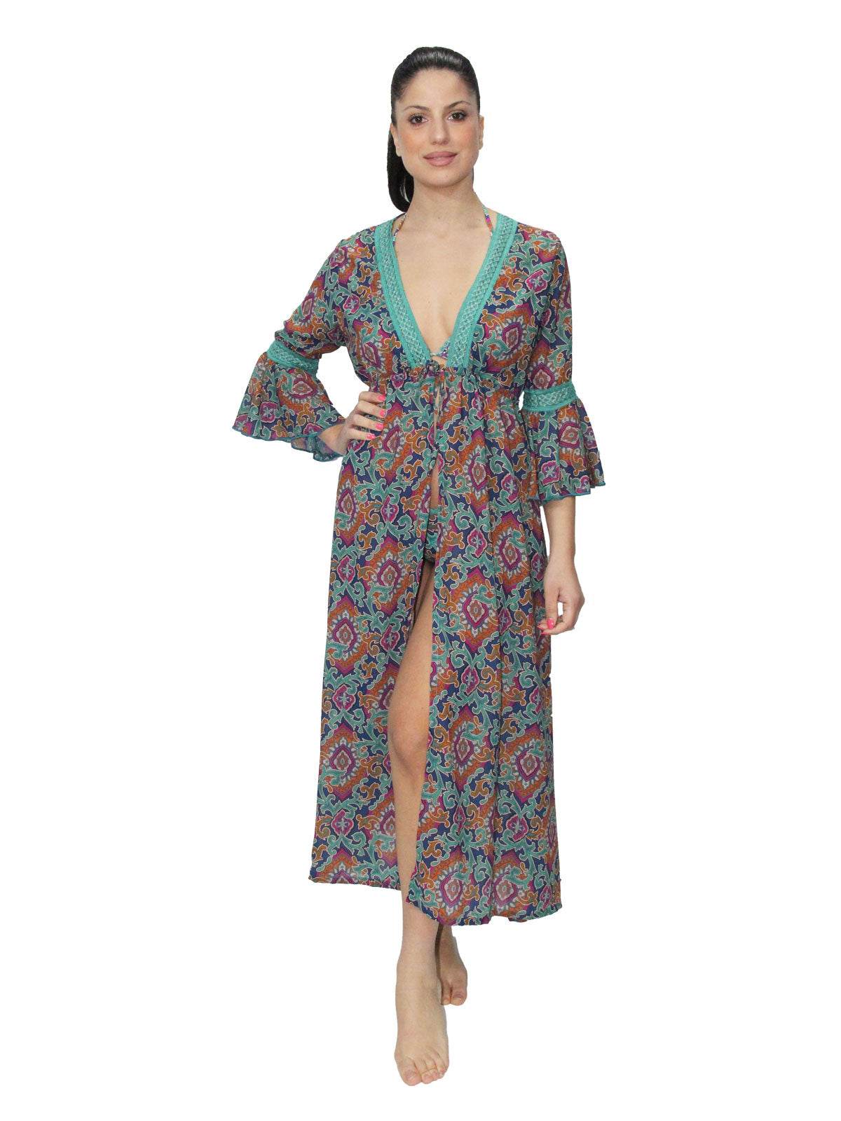 Abito Lungo Donna H125 Huitre - evabiancheria