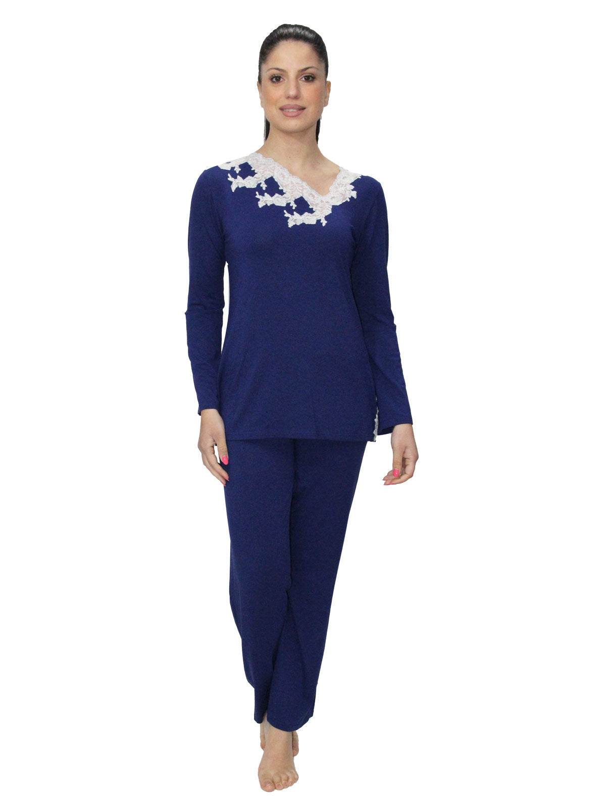 Pigiama Giro collo Donna 6552 Clara Rossi Firenze - evabiancheria