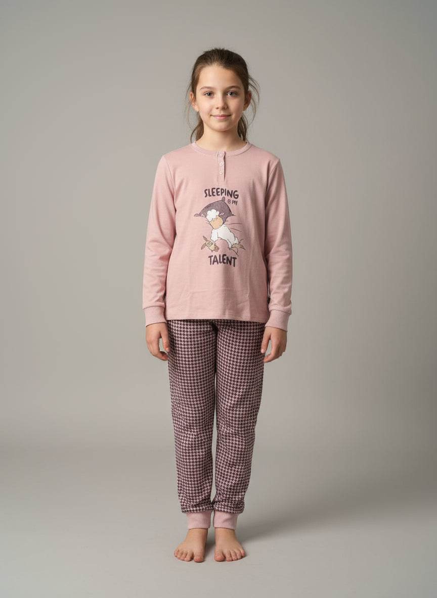 Pigiama Serafino Bambine e ragazze H6805 Happy People - evabiancheria