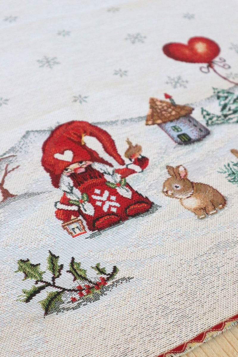 Runner 47x140 Natalizio Biancheria Cuore runner Nat Mae - evabiancheria