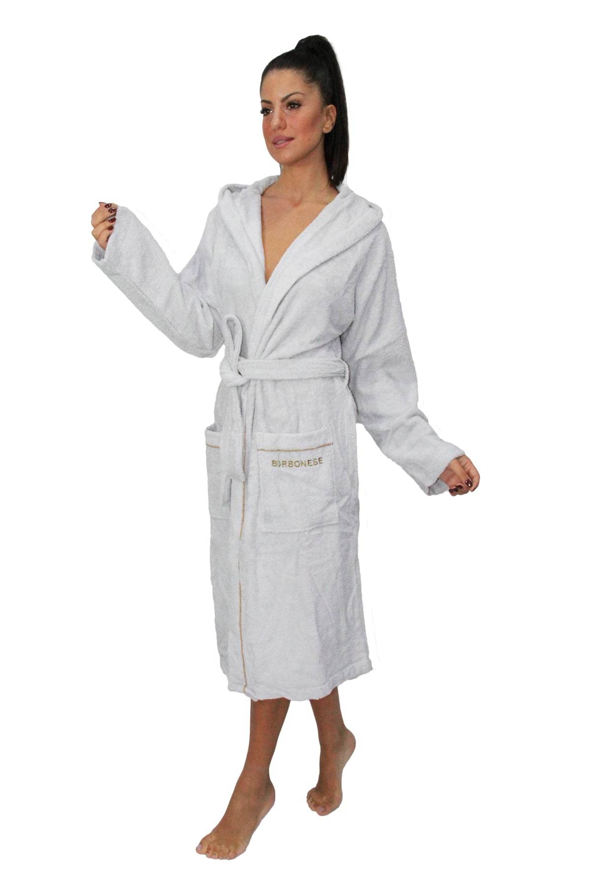 Accappatoio con cappuccio Biancheria FINE OP ACC Borbonese - evabiancheria