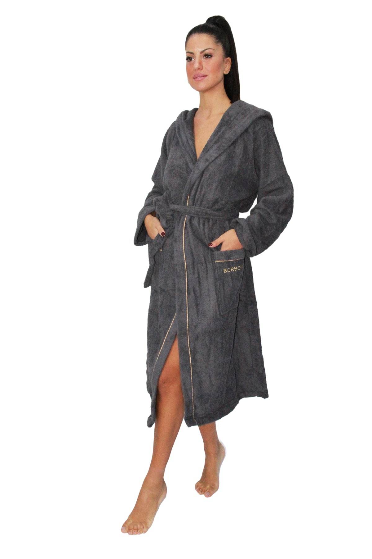 Accappatoio con cappuccio Biancheria FINE OP ACC Borbonese - evabiancheria