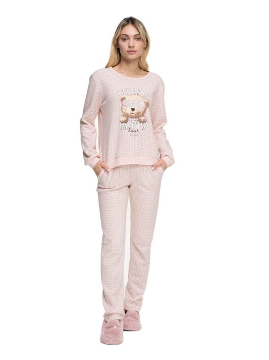 Pigiama Lungo Donna CAMOMILLA 8240 Pepita - evabiancheria