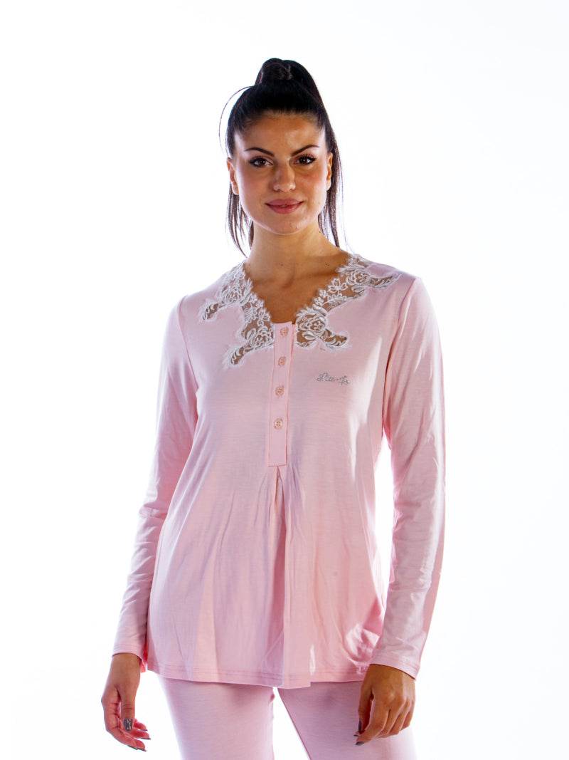 Pigiama Lungo Donna DL0050 Liu Jo Home - evabiancheria