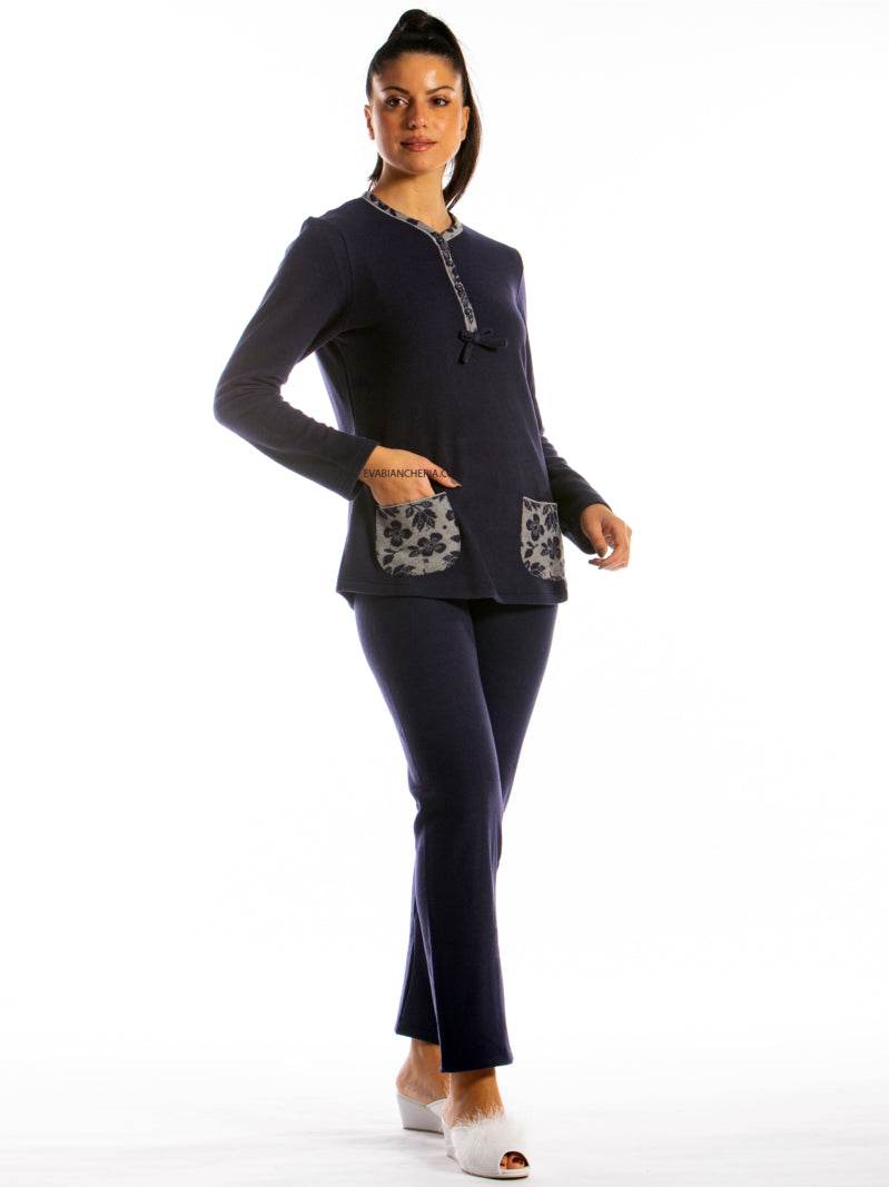 Pigiama Lungo Donna GIULIA 3 SER Julie - evabiancheria