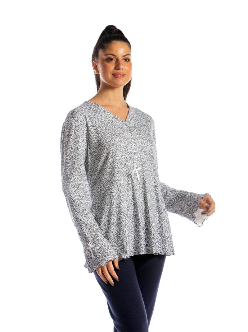 Pigiama Lungo Donna I21351 3 Prima Rosa - evabiancheria